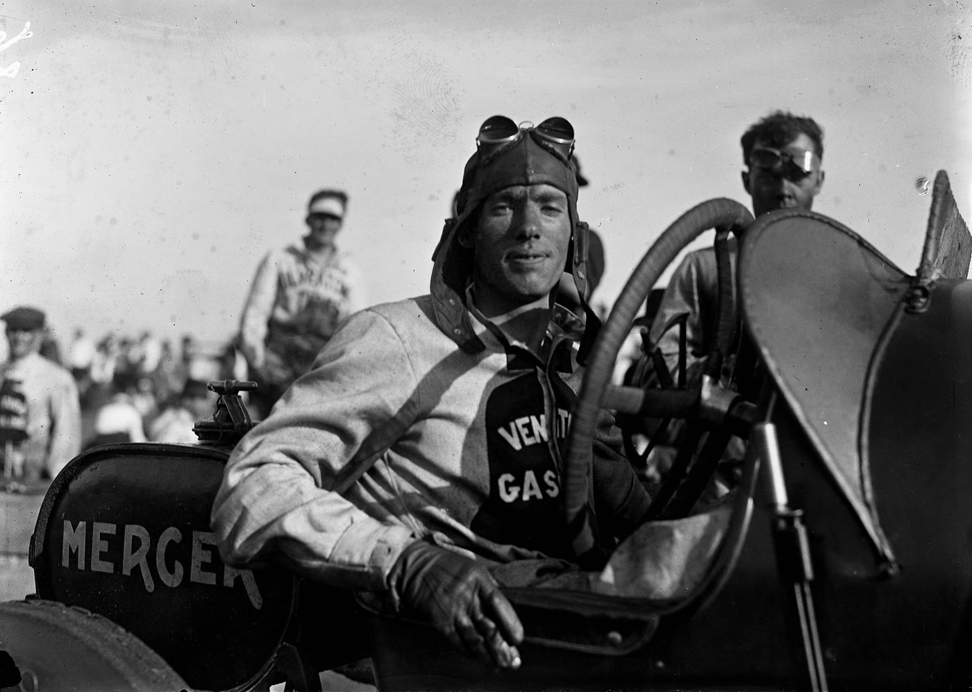 Glover Ruckstell in a Mercer. Photographed at Tacoma